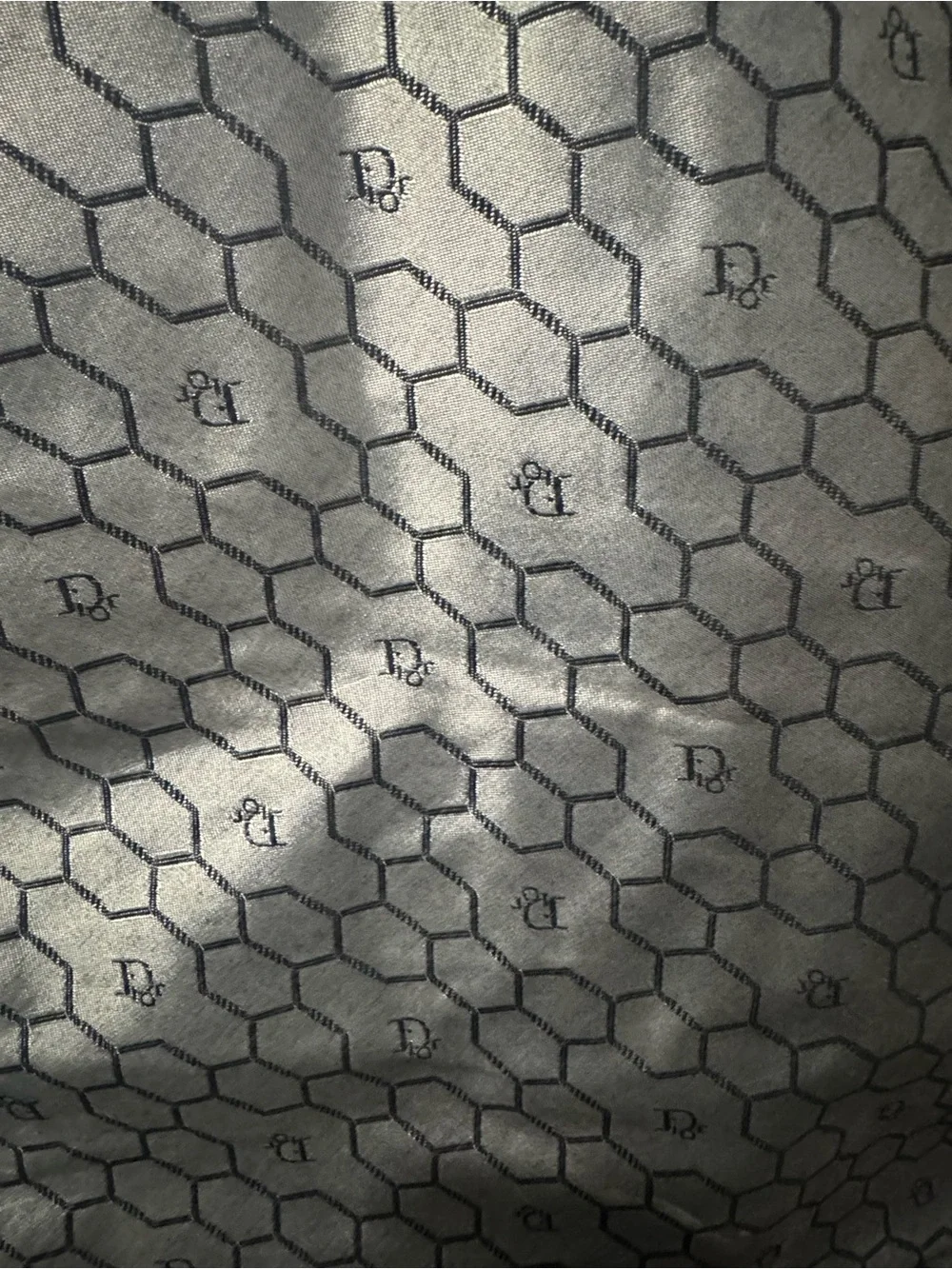 Dior Gray Hexagon Monogram Makeup/Jewelry organizer with Bow Tie Accent